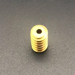0.5M 6MM Brass Worm Gear Reduction 0.5 Modulus Aperture Bore Hole 2MM 1.95MM 2A Helix Angle 5°43′ Length/Height 10MM Single Head