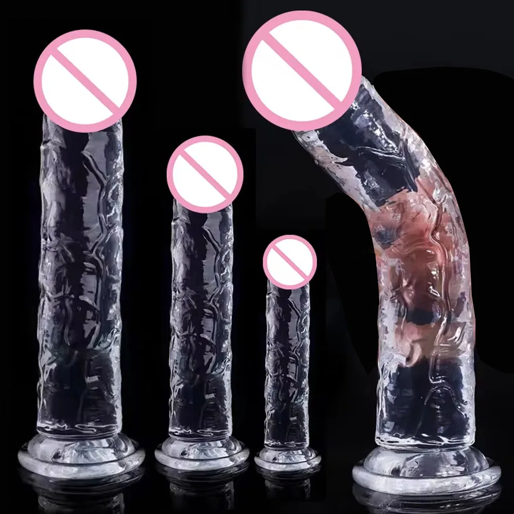 Realistic Dildo 7 Size Jelly Penis Suction Cup Dildo Female Masturbator Clitoral Stimulator Big Dick Lesbian Sex Toys For Women