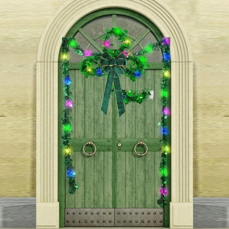 

200cm Patrick's Day Decorative Wool Strips with Light Hanging Pendant Decor 15UB