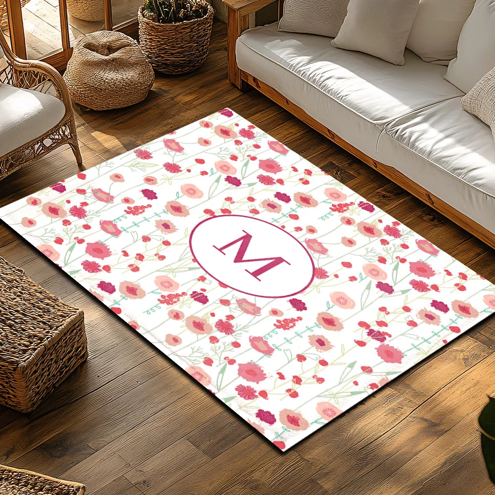 ممسحة الأزهار داخلي في الهواء الطلق ترحيب حصيرة قابل للغسل مدخل البساط المطبخ ديكور المنزل مزرعة نمط زهر الربيع لهجة #4