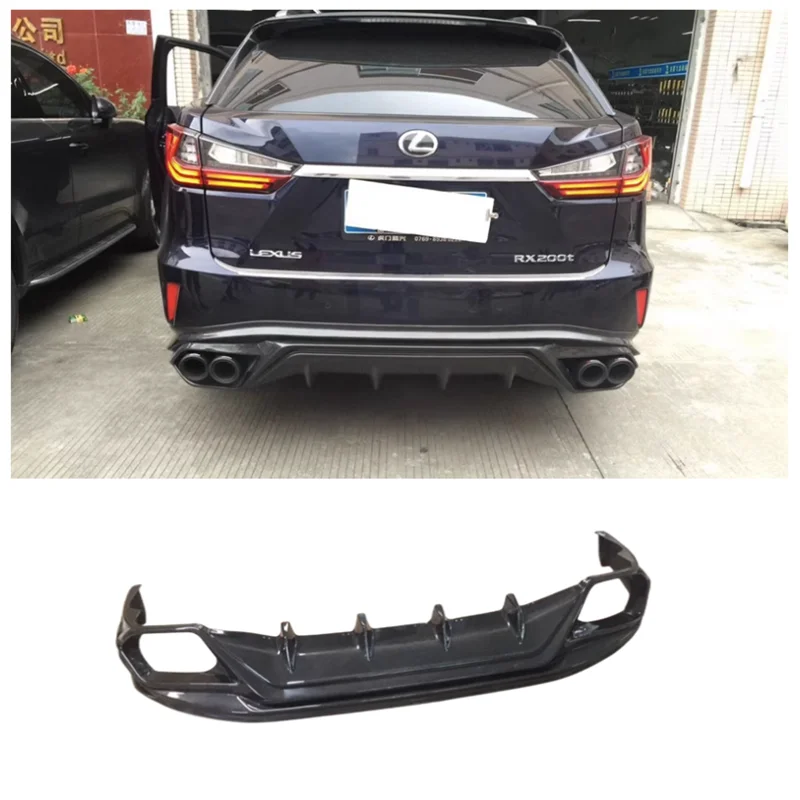 

For Lexus RX200 RX300 RX450 2016 2017 2018 2019 High Quality Carbon Fiber Trunk Bumper Rear Diffuser Spoiler Exhaust Cover