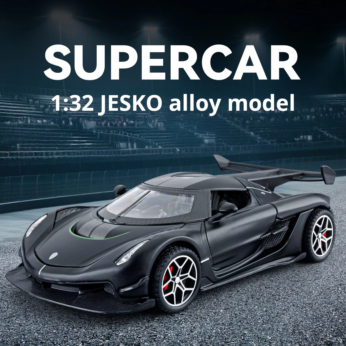 Koenigsegg modello in lega di auto sportiva scala 1:32 modello di simulazione squisito con suono e luce regalo giocattolo per ragazzi oggetti da collezione di moda