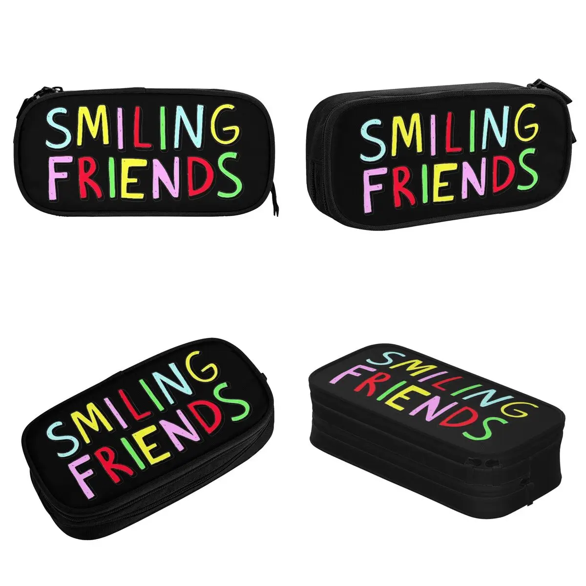 SMILING FRIENDS GRINNING EAR TO EAR Pen Box Double Layer Large-capacity School Accessories Pencil Case Stationery Perfect Gifts