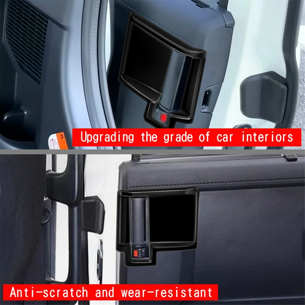 Autocollant de garniture de cadre de poignée de porte centrale de voiture, bande décorative de poignée intérieure pour Toyota ROOMY 2022, noir brillant