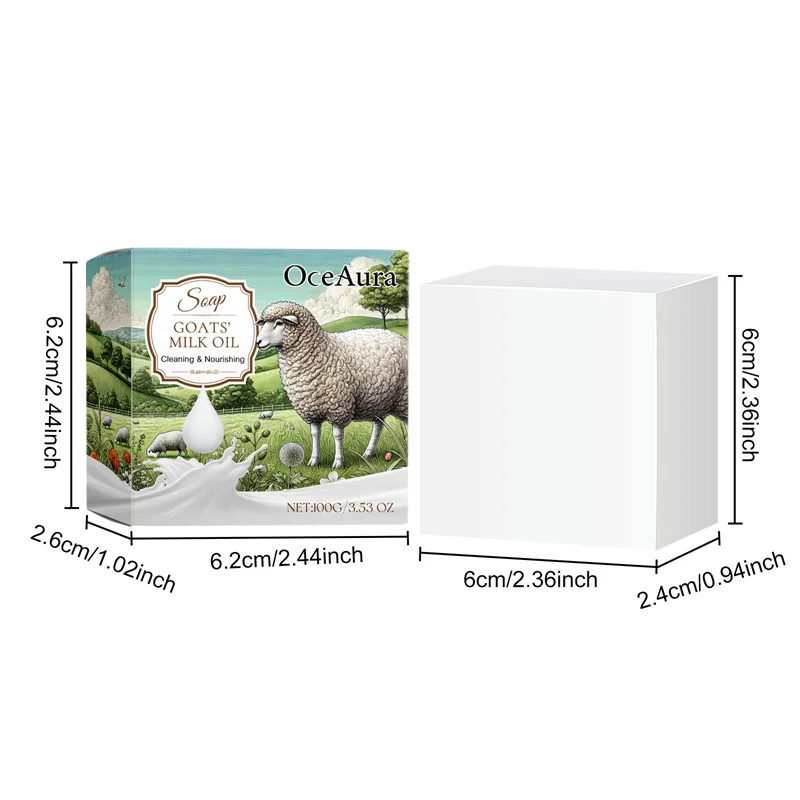 OceAura Sheep Milk Soap Gently Cleanses Body Moisturizing Body Moisturizing Skin Goat Milk Essential Oil Bath Soap