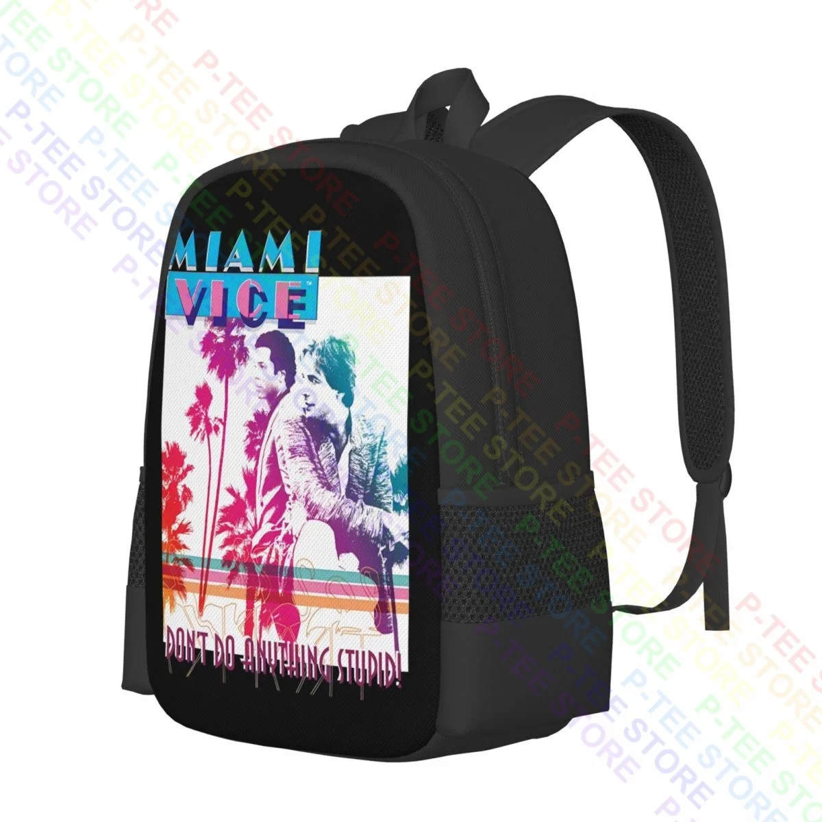 Miami Vice Dont Do AnythingtupidBackpack Large Capacity Softback Beach Bag