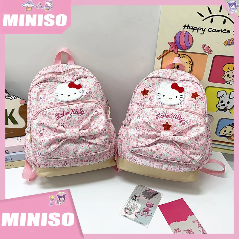 

Casual Student Bag Cartoon KT Cat New Backpack for Girls 2025 New Large Capacity Fashionable and Convenient Sweet Girl Backpack