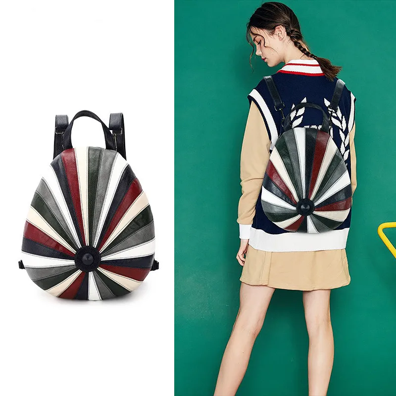 

Модный Индивидуальный нишевый рюкзак в форме шляпы для взрослых, Новый Повседневный рюкзак для женщин и мужчин, студентов колледжа, сумка из искусственной кожи