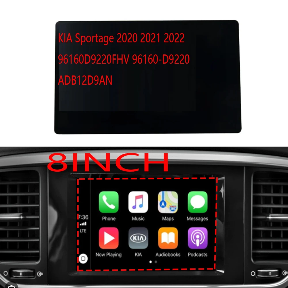 LCD DISPLAY TOUCH SCREEN For KIA Sportage 2019-22 Navigation 96160 S8700, 96160 D9220 96160D9220FHV 96160S8600 96560-F1900FHV