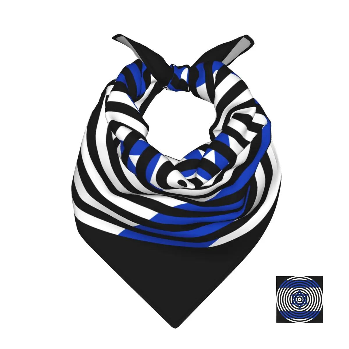 

50cm*50cm Israel Flag Scarf Head Hair Shawl Women Designer Scarfs Square Headband