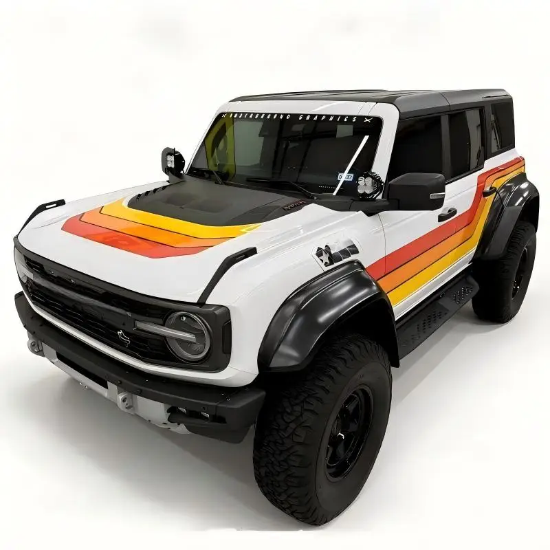 Car Sticker Decal for Ford Bronco Raptor Body Vinyl Wrap Graphic Stripes Exterior Decoration Accessories