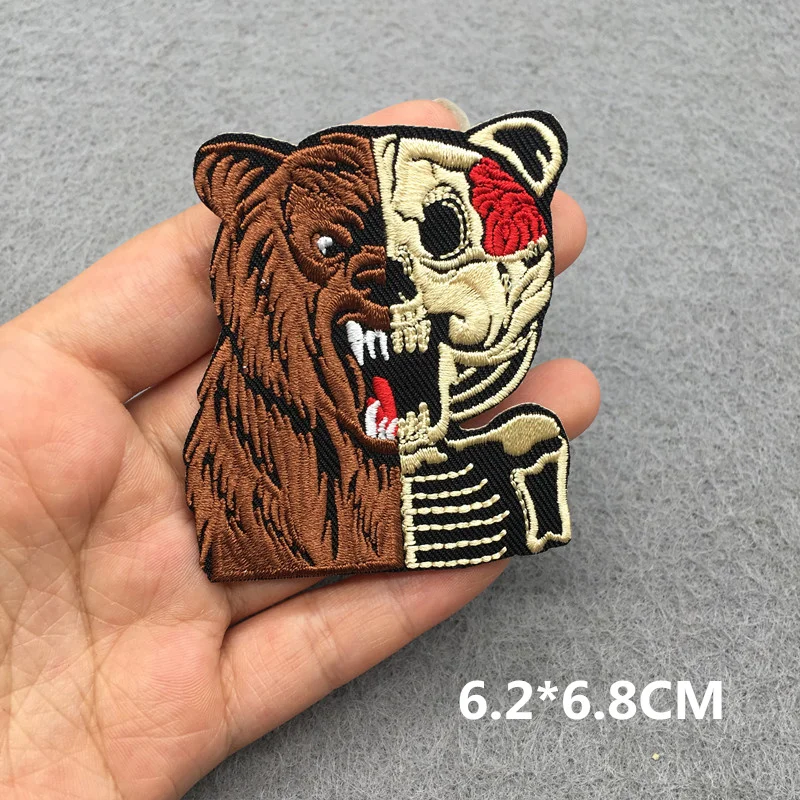 Terror Skull Embroidery Patch Iron On Patches For Clothing Thermoadhesive Patches On Clothes Sexy Patch For Clothing Badges