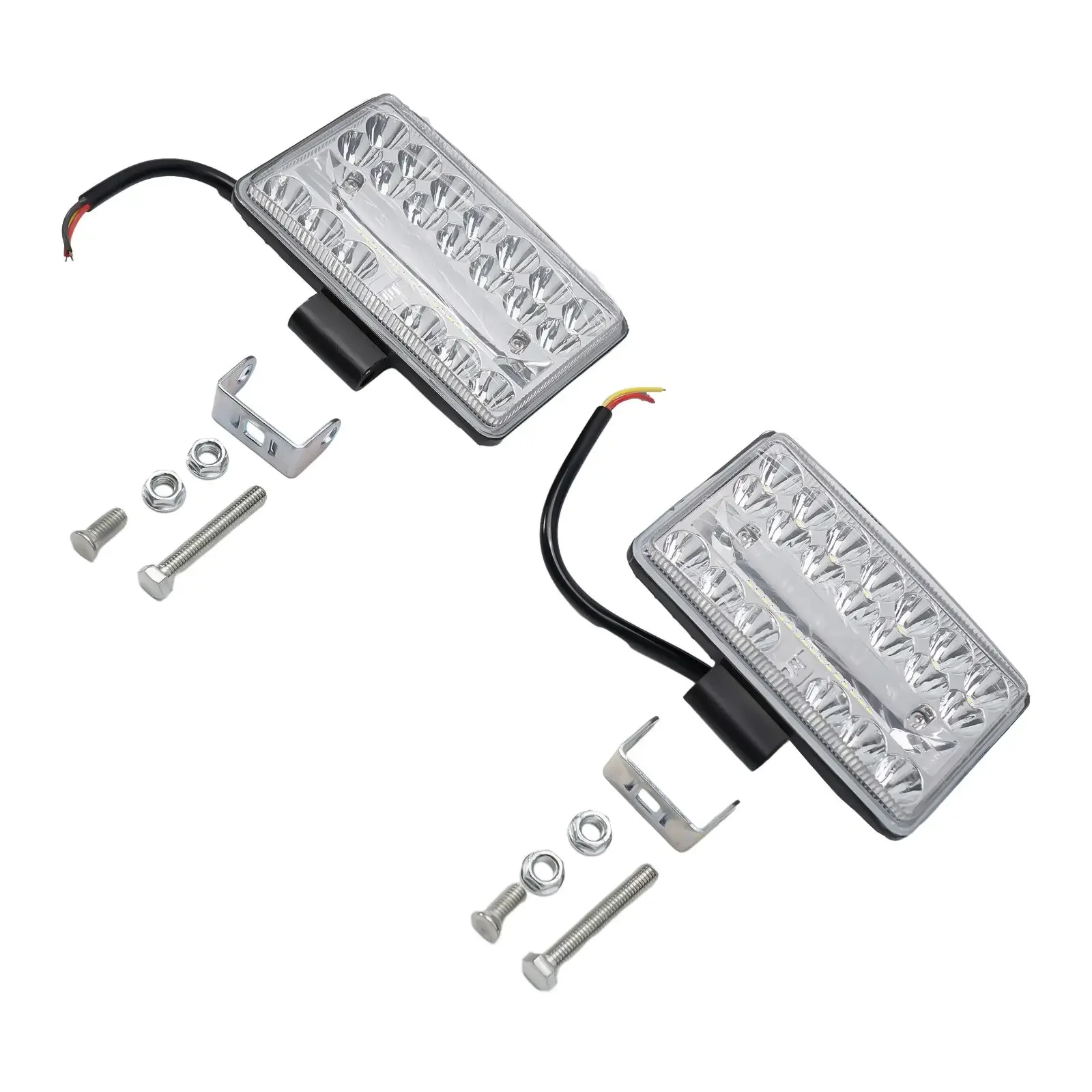 

Headlights Car LED Lights Rectangular Replacement 2Pcs 3X5" Inch 60W Brand New Chrome High Brightness For Car