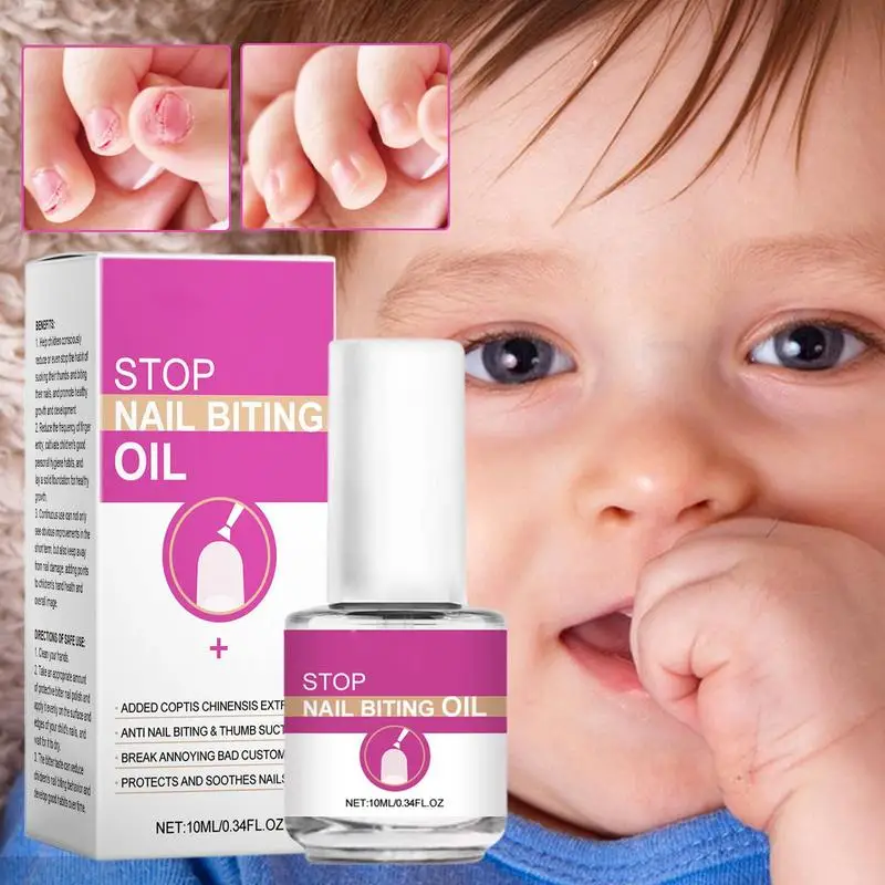 Nail Biting Polish For Kids Anti Nail Biting Nail Oil Nail Care No Bite Nail Polish Nail Biter Stopper Safe & Effective Solution