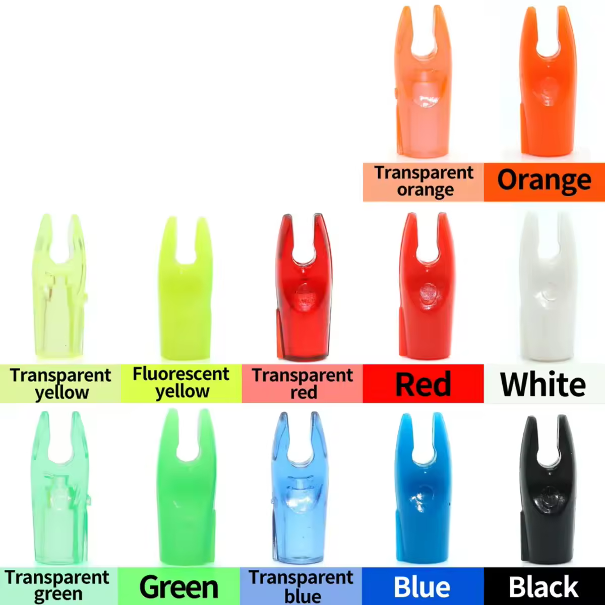 30 embouts de flèche en plastique DIY pour tiges de flèche de 4,2 mm, 6,2 mm et 3,2 mm, accessoire de tir à l'arc