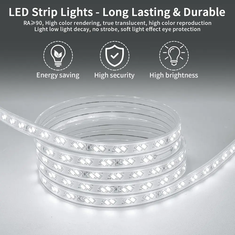 Miroir de salle de bain éclairé à 38 LED avec antibuée, 3 options de couleurs, variable, verre trempé