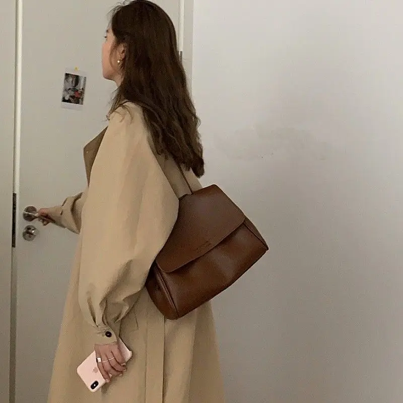 

сумка женская New In Shoulder Bag Women's Bag 2024 Trend Students Bags For Ladies Free Shipping Winter Brown Khaki Bolsas Mujer