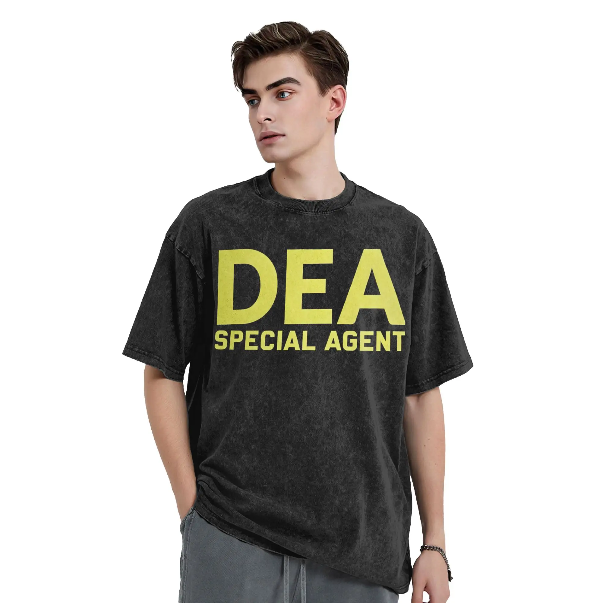 DEA Special Agent US Federals Interdiction Agency T Shirts Washed 100% Cotton Oversize T-Shirts Top Streetwear Graphic Tee Shirt