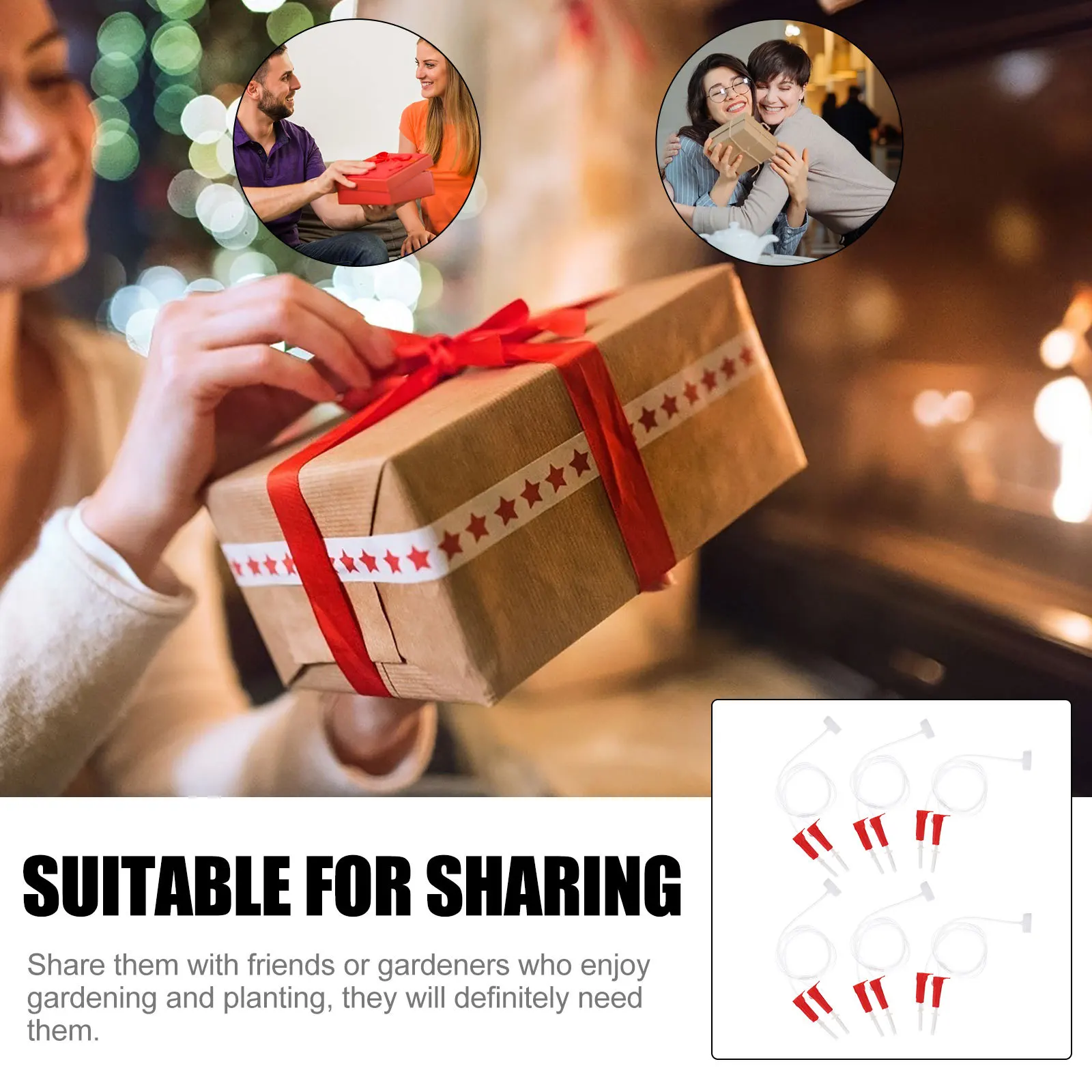 6 قطع من أنابيب ري الأشجار، حقيبة تنقيط النباتات، لوازم البستنة، قناة لسقي العلاج