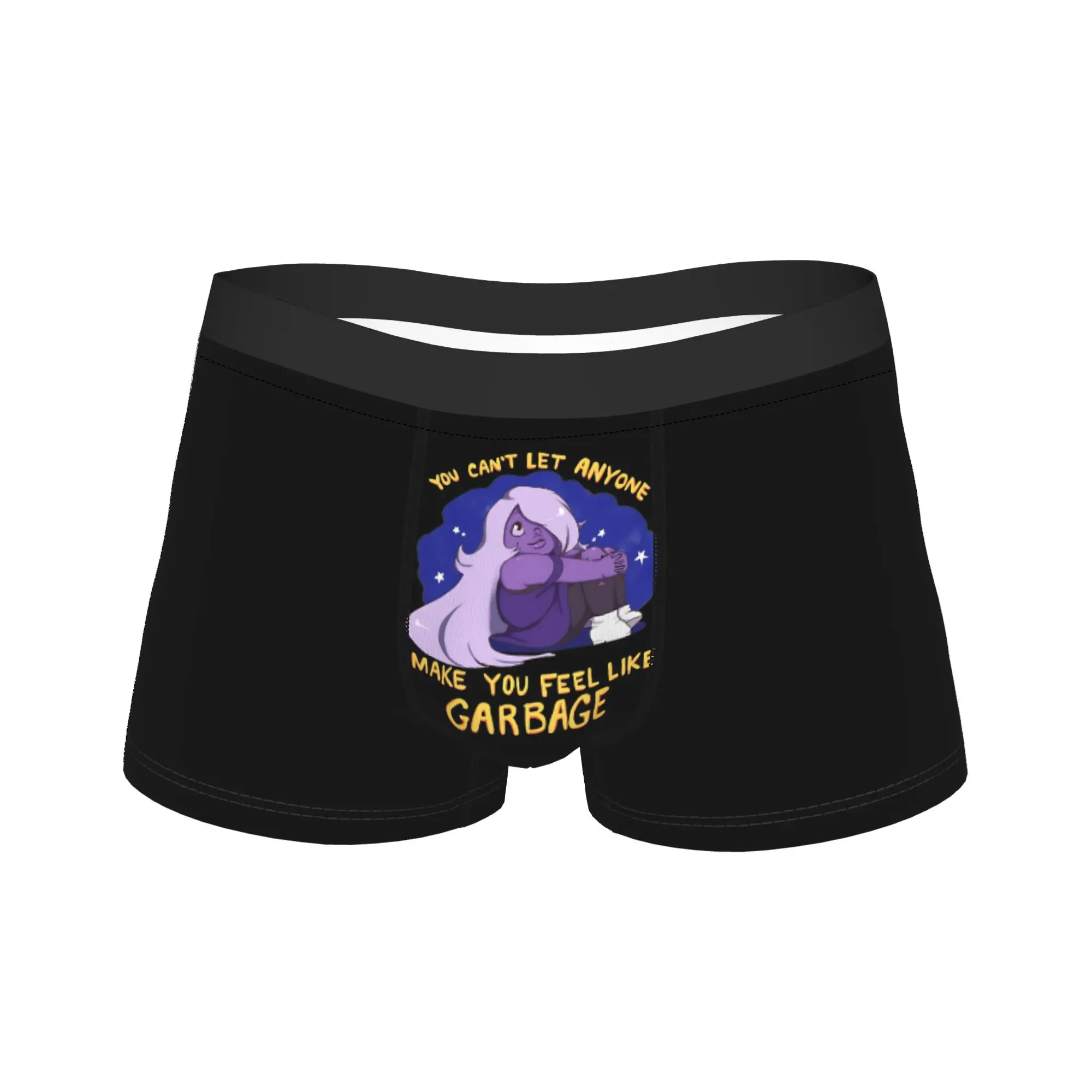 Men Amethyst Underwear Steven Universe Novelty Boxer Briefs Shorts Panties Male Breathable Underpants Plus Size