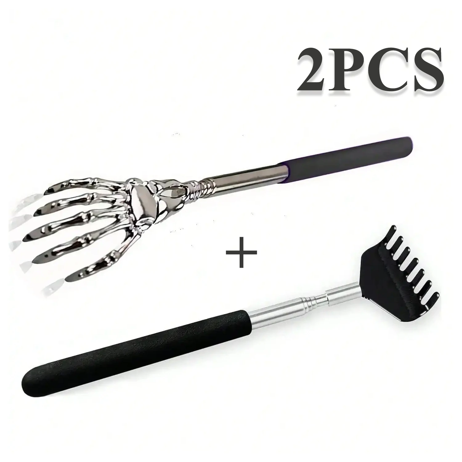 

2 шт., телескопический скребок для спины из нержавеющей стали, выдвижной скребок для спины, массажер для снятия зуд, релаксация тела