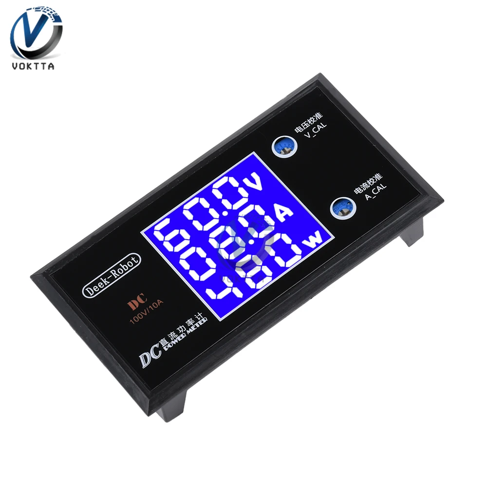 DC 0-100V 10A Tester di tensione e corrente LCD Voltmetro digitale Amperometro Wattmetro ad alta precisione Misuratore di potenza Tester rilevatore di volt