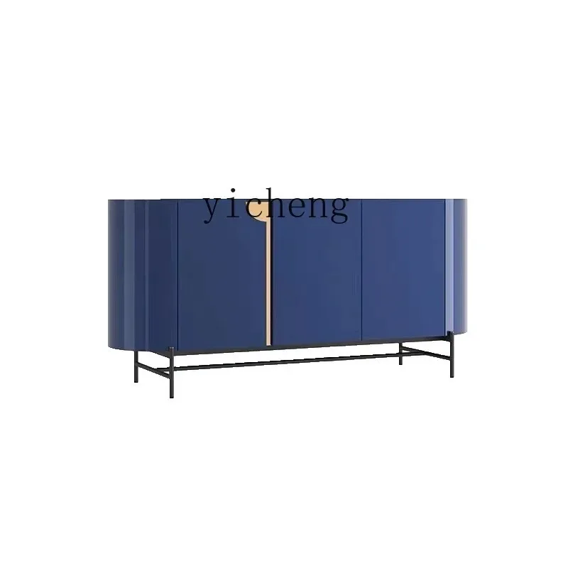 Light Luxury Dining Side Cabinet Villa Club Locker Metallic Paint Champagne High-end Modern Minimalist Entrance CabinetD18