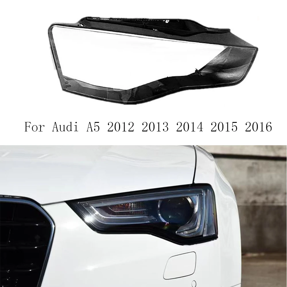 

Front Headlamp Cover Transparent Headlight Shell Lampshade Case Lens Plexiglass For Audi A5 2012 2013 2014 2015 2016