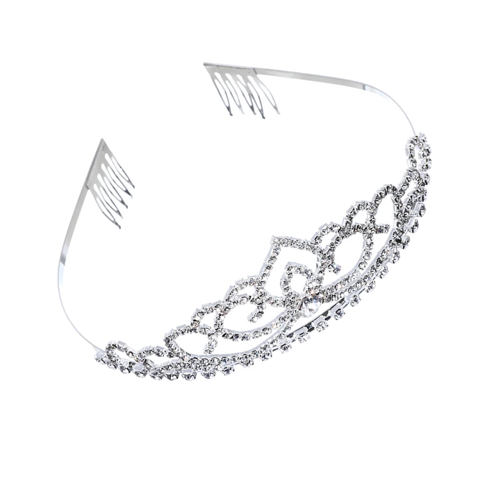 

Crown Headb Rhinestone Flexible Charm Wedding Bride Dinner Party Gift Headdress Durability Aesthetics Long Use