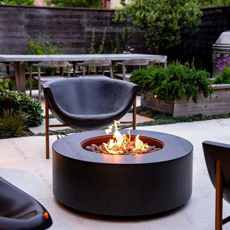 800mm Outdoor Backyard Round Wood/Alcohol/Atomization/Electronic/Gas Propane Stove Table Fire Pit for Sale