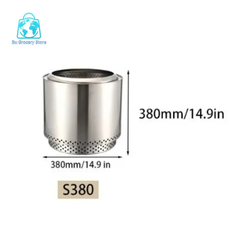 Large Outdoor Stainless Steel Smokeless Firewood Stove Durable Garden Camping Fire Pit