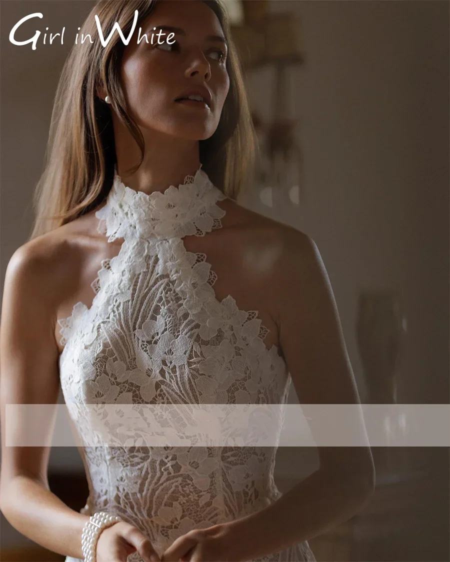 جودة عالية مخصصة الرسن الرقبة أكمام الدانتيل حورية البحر فستان الزفاف مثير عارية الذراعين زيبر أثواب الزفاف فيستدو دي نوفيا