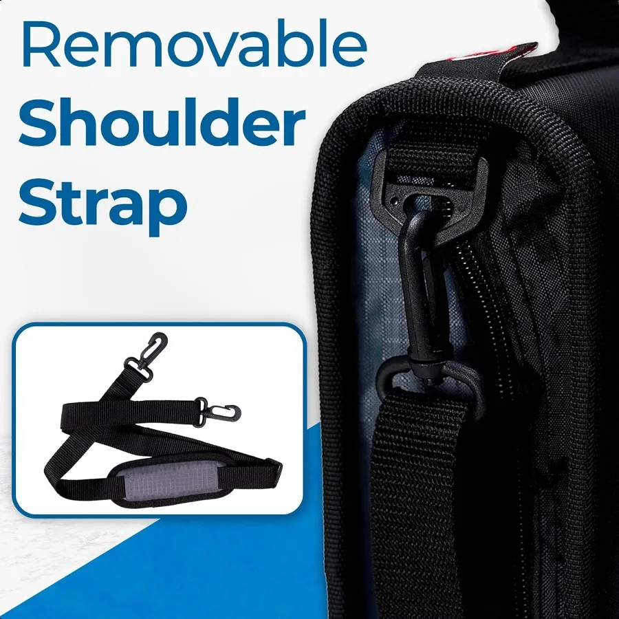 Raccoglitore classico con cerniera Orings da 2 pollici Capacità di 350 fogli Tasche portaoggetti multiple Tracolla Organizzatore per ufficio scolastico D251 Deni