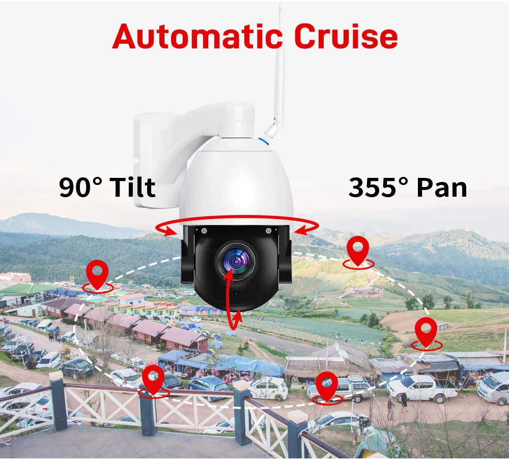 ICSEE 50X زووم بصري 4G 8MP CCTV AI كشف الإنسان الأشعة تحت الحمراء للرؤية الليلية في الهواء الطلق الأمن PTZ مقاوم للماء IP الأمن كاميرا ذكية #2