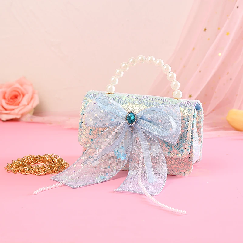 New  Girl Princess Bag Cute Kids Flower Purses and Handbags Child Baby Coin Pouch Box Toddler Crossbody Bags BirthdayGift