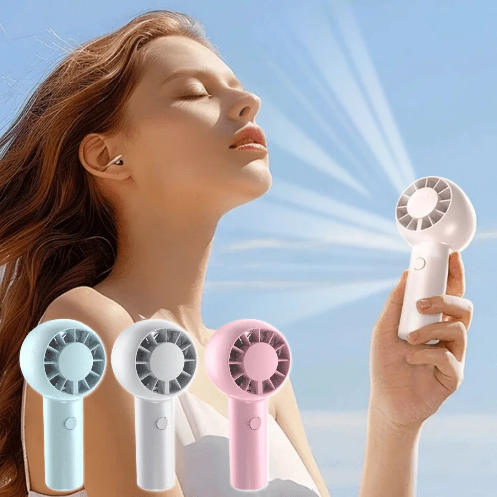 Portable Handheld Fan Convenient Creative Small Fan 3 Speeds USB Pocket Fan Lightweight Adjustable Cute Mini Fan Air Coolers