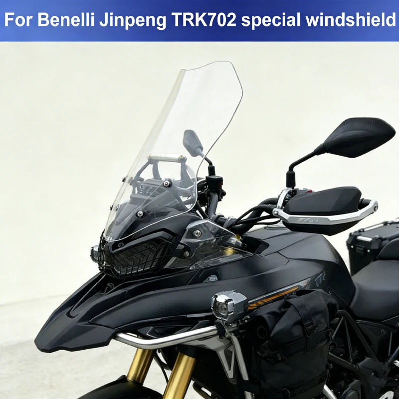 

For Benelli Jinpeng TRK702 special windshield modification heightened and enlarged front Sunshade and chest protection deflector