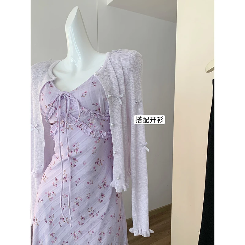 Robe longue à fleurs pour femmes, élégante, Vintage, col en V, Slim, décontractée, manches courtes, français, rétro, été, nouvelle collection