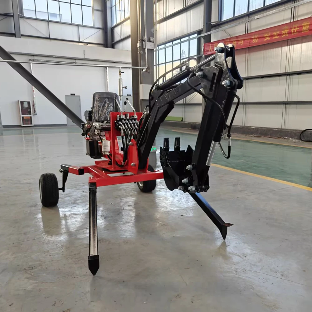 Multi-function Mini Excavator Greening Fruit Land Agricultural Wheel Tractor Small Excavators