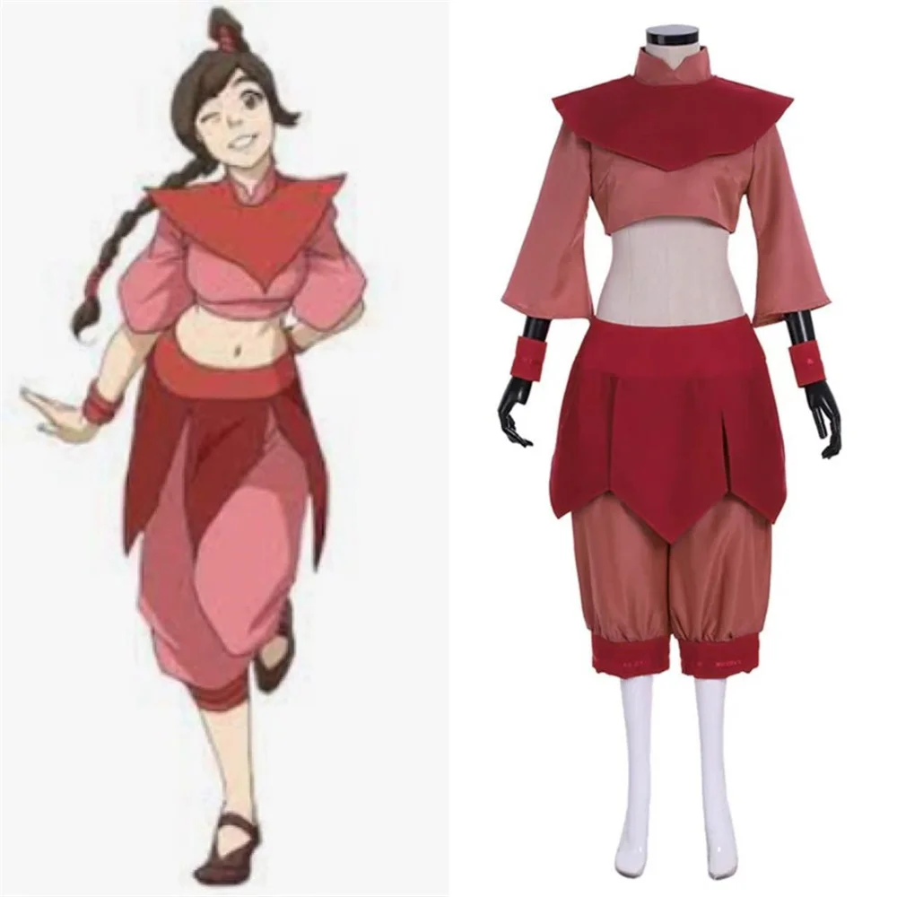 

Avatar The Last Airbender Ty Lee Cosplay Costume Women Kungfu Uniform Halloween Carnival Full Set Custom Made