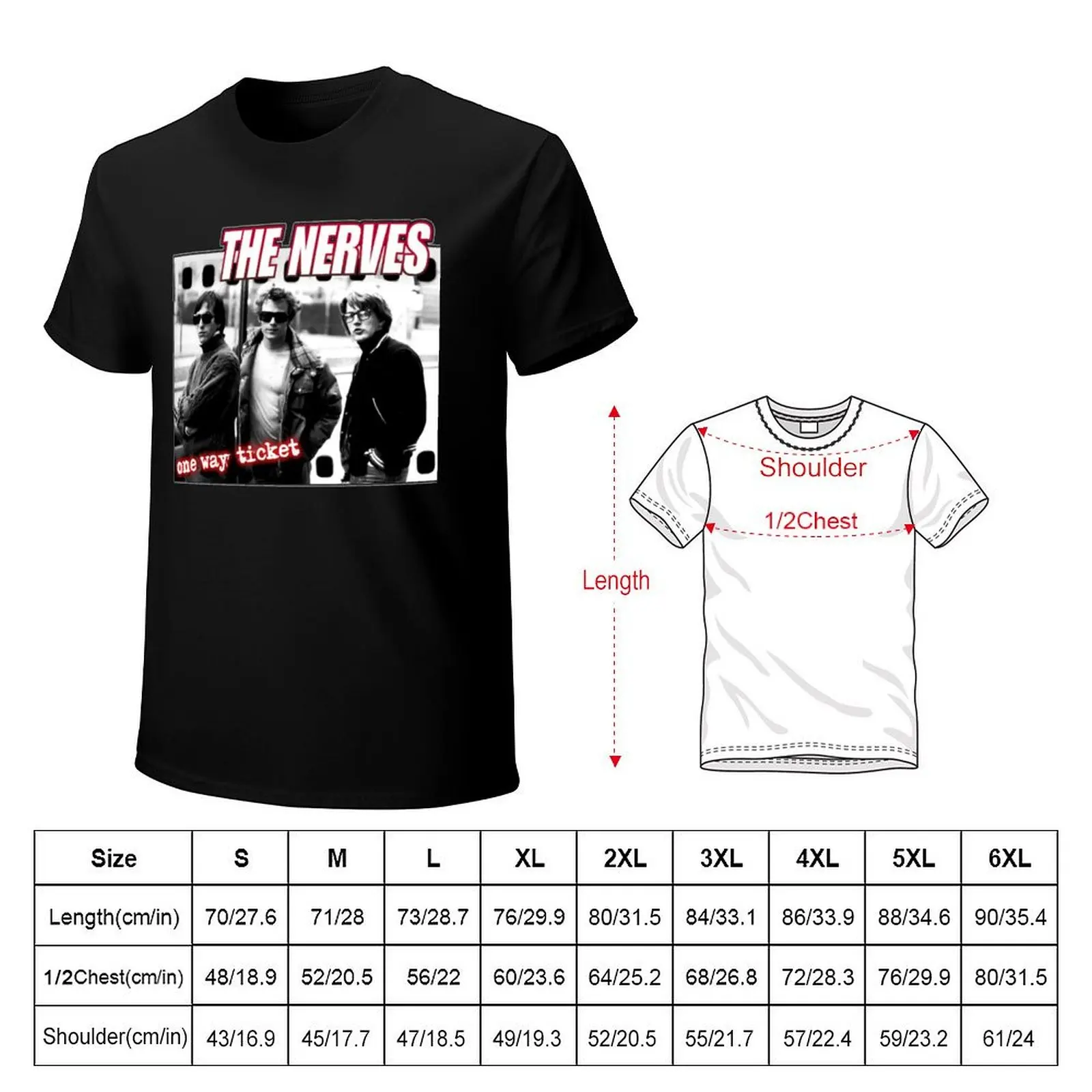 The Nerves One Way Ticket T-Shirt Plus Size Gym Sports T-Shirt