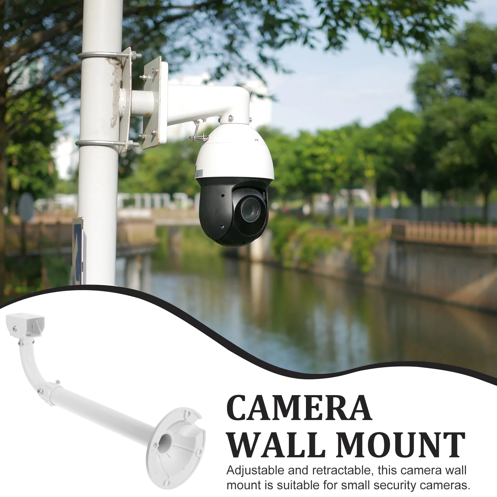 

Adjustable Retractable Wall Mount Security Bracket Aluminum Alloy Durable Sturdy Easy Install Compatible Multiple Brands