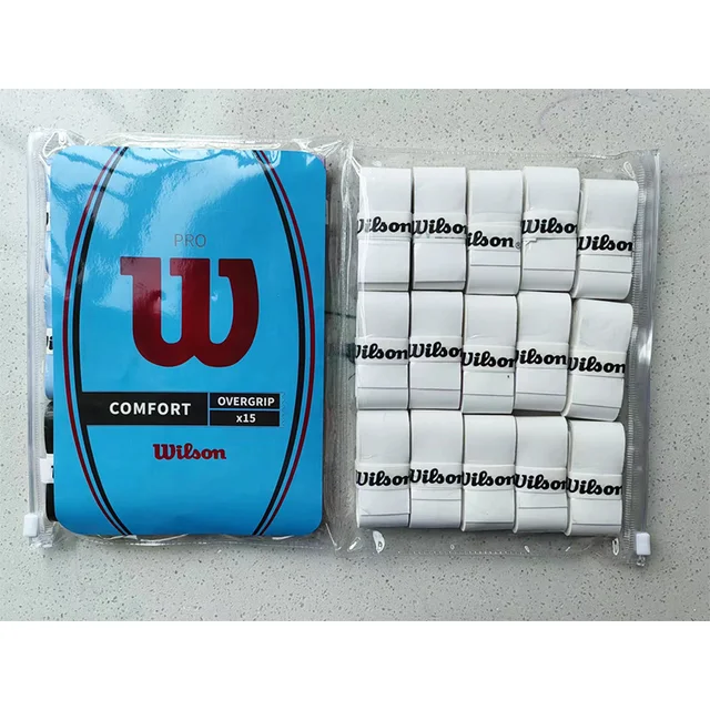 15 sztuk Wilson rakieta tenisowa Overgrip opaska przeciwpotna uchwyt absorpcyjny PU rakieta do badmintona uchwyt uchwyt tenisowy Griptape Padel uchwyt rakietowy