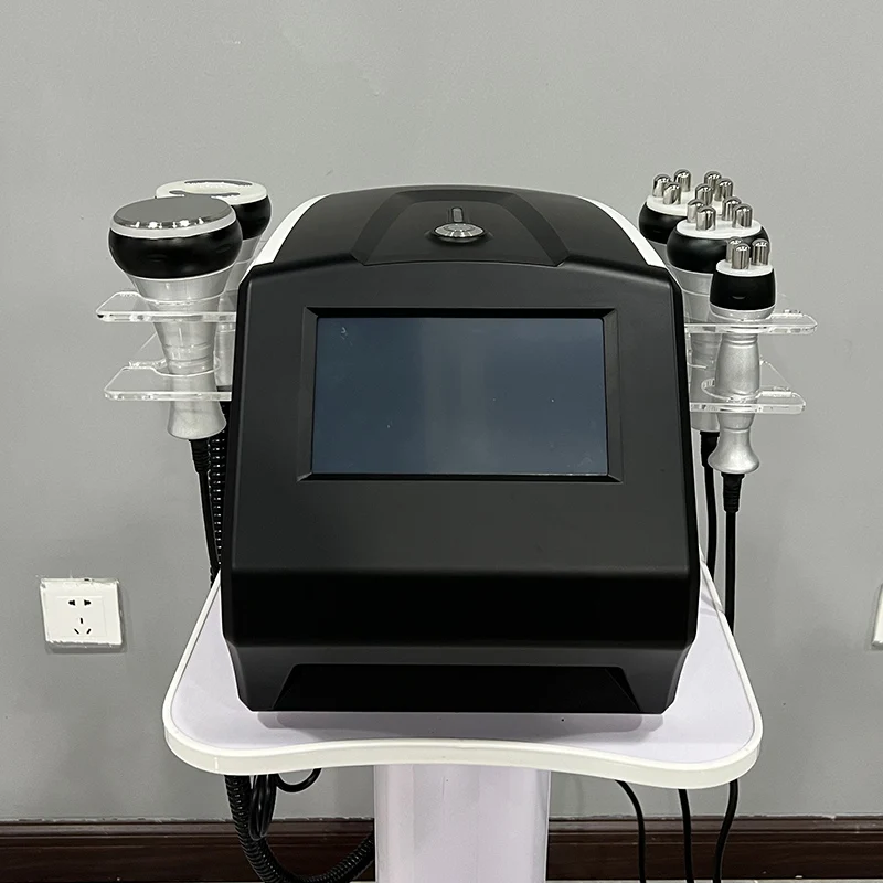 แบบพกพา 5 In 1 40K Cavitation อุปกรณ์กระชับใบหน้าอัลตราซาวนด์สูญญากาศเครื่อง RF Lifting อุปกรณ์กระชับสัดส่วนสุขภาพความงาม