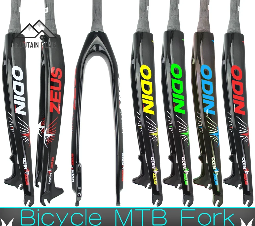 

Full Carbon Front Fork for Mountain Bike, Bicycle Disc Brake, Superstrong Six Color Style, 26 ", 27.5", 29"