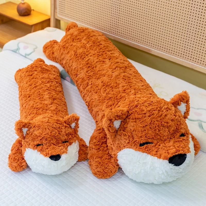 

120 см гигантская мультяшная мягкая лиса Вест-хайленд собака плюшевая игрушка кровать длинная подушка для сна очаровательная подушка в виде животного домашний декор