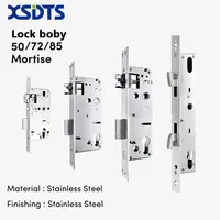 Type 72 85 Broken Bridge Aluminum Alloy Steel Finger Print Door Lock Body for Smart Door Lock Fittings Push Pull Double hook
