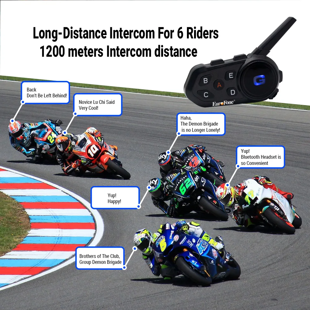 IP67 Waterproof Intercom Motorcycle Headset With BT 5.1 Speaker and 2 in 1 Microphone Karadar S6 for Clear Riding Communication