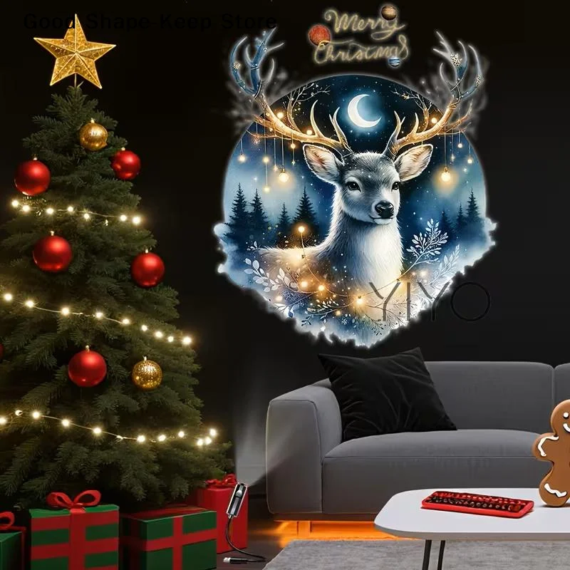 daily360° Flexible Neck USB Planet Projector Light 9 Warm Light Patterns Eye-Friendly Ambient Lamp for Sleeping Use