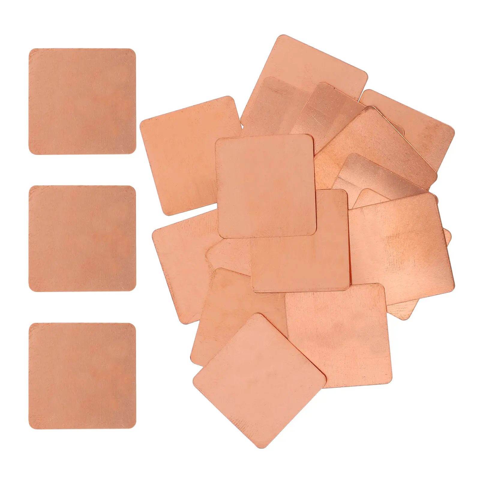 

20Pcs Copper Heat Dissipation Sheets Ultrathin High Thermal Conductivity for Mobile Phones Computers Graphics Cards Heat Sink